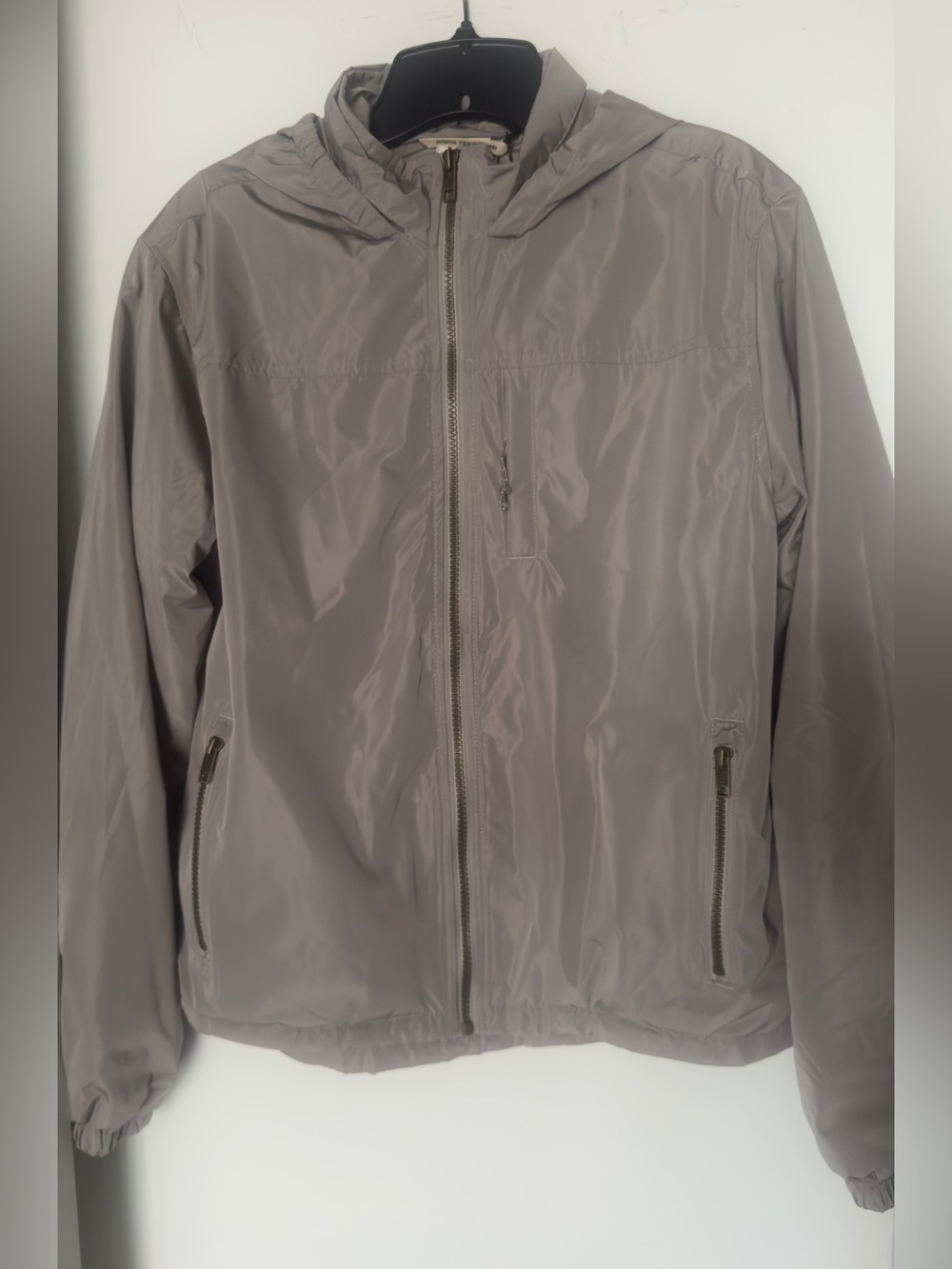 NWT Women’s Avalanche Hooded Windbreaker tan Jacket zip pockets insulated - Med